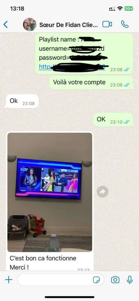 WhatsApp feedback highlighting zero buffering during live sport